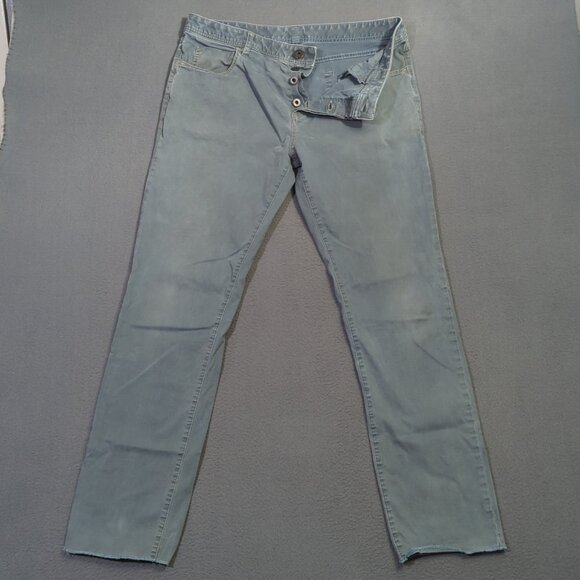 James Perse Standard Pants Men's 36x32 Grayish Blue 5 Pocket Heavy Brushed Twill - Picture 1 of 12